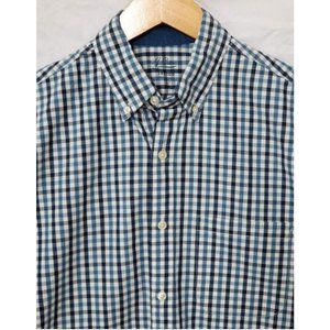 J. Crew Slim Washed Shirt. Multicheck Blue.